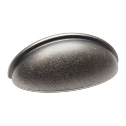Cosmas - Cosmas 783WN Weathered Nickel Cabinet Bin Cup Pull, 3" Hole Centers, Set of 25 - Cabinet And Drawer Handle Pulls