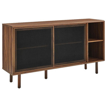 Modway Kurtis 59" Modern Style MDF and Particleboard Sideboard in Walnut