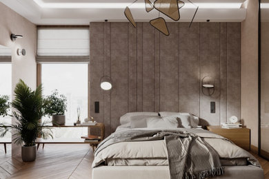 Inspiration for a modern bedroom remodel in Other
