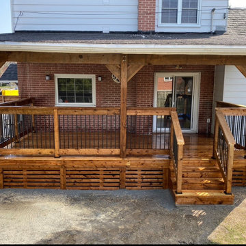 Pressure treated covered deck