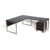 Jesper - 9000 Collection - 63" Office Desk W/ Alumimum Base & Mobile Pedestal