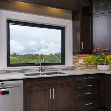 Large Black Awning Window in Gorgeous Kitchen - Renewal by Andersen Greater Toro