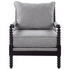 Coaster Traditional Grey and Cappuccino Accent Chair 29.5x34x38 Inch