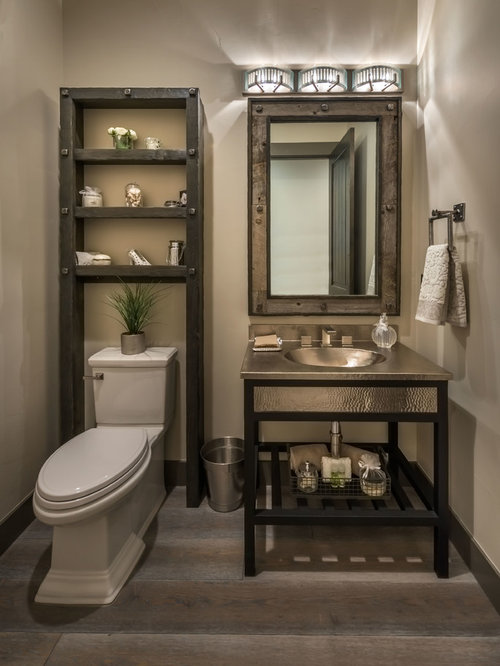 Rustic Powder Room Design Ideas, Remodels & Photos
