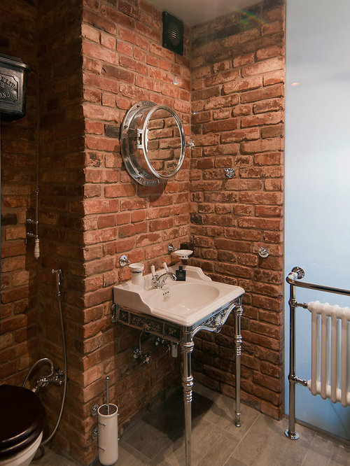 Industrial Powder Room Design Ideas, Remodels & Photos
