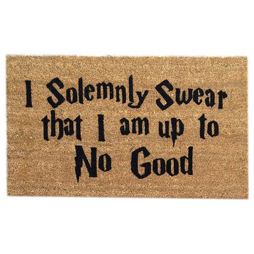 Hand Painted "Harry Potter" Welcome Mat, Black Soul, "I Solemnly Swear..."