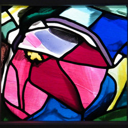 Hellebores (detail) - Stained Glass Panels
