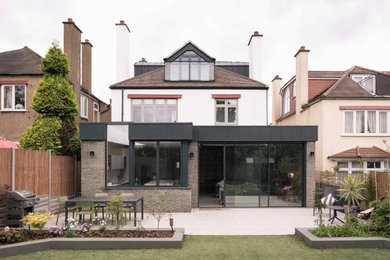 Design ideas for a contemporary house exterior in London.