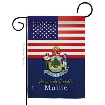 US Maine Americana States Garden Flag