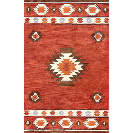 Nuloom Bronco Hand-Tufted Area Rug, Wine 3'x5'