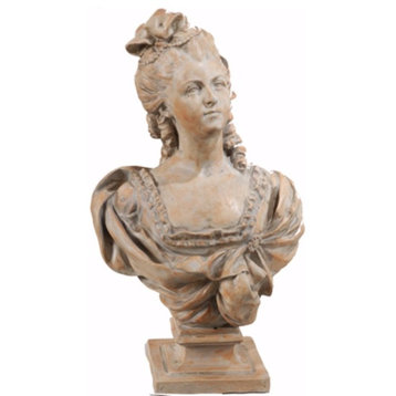 Artful Female Sculpture Bust Statue