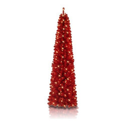 Tango Red Lipstick Pencil Tree - Holiday Decorations