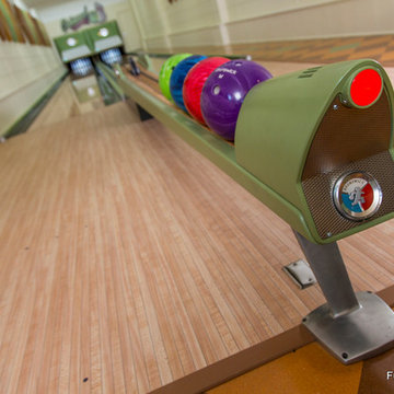Vintage 1950s Equipment Restored for Retro Home Bowling Alley