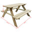 vidaXL Kid's Picnic Table, 89x89.6x50.8 cm