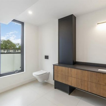 Strathearn Drive - Fenix Black Melamine & Oiled Walnut