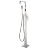 Yosemite 2-Handle Claw Foot Tub Faucet with Hand Shower, Brushed Nickel