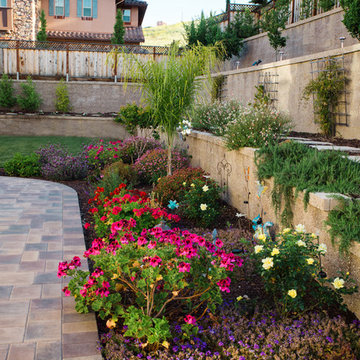 Landscaped Patio & Retaining Walls