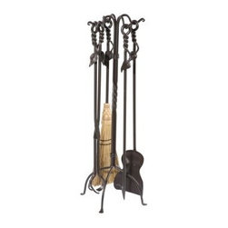 Leaf Fireplace Tool Set - Fireplace Tools