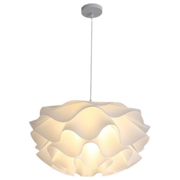 Modern Led Ceiling Chandelier on Hanging Wire, Dia19.7", Warm Light
