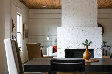 Example of a cottage dining room design in Raleigh
