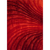 3D Red Living Room Shag Area Rug, 5'x8' Hand-Tufted