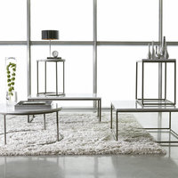 Palliser Furniture, Julien End Table With White Marble Top, Rectangle
