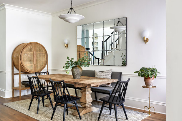 Transitional Dining Room by Storie Collective