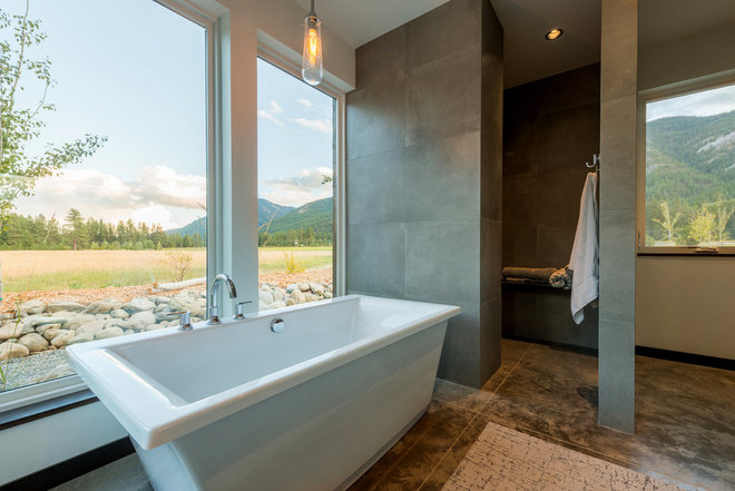 Modern Bathroom by Dan Nelson, Designs Northwest Architects