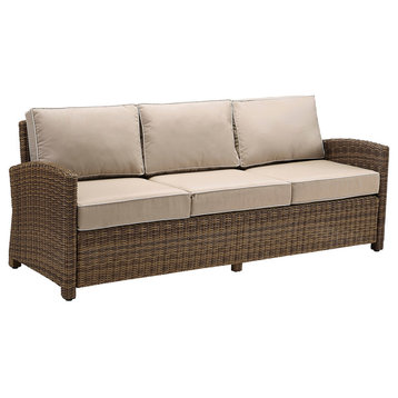 Bradenton Sofa With Navy Cushions, Cushions: Sand