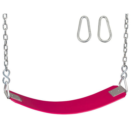 Rubber Belt Seat With Chains and Hooks, Pink, 5.5'