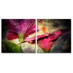 Ready2HangArt - Hibiscus Canvas Wall Art, 2-Piece Set - This Hibiscus canvas set was inspired by the Caribbean Island of Antigua; full of subtle beauty and unspoken elegance. It is fully finished, arriving ready to hang at your home or office.