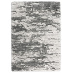 Nourison - Nourison Dreamy Shag DRS02 Contemporary Charcoal/Ivory Rectangle Area Rug - Hazy abstract designs, nature-inspired patterns and neutral hues come together to create the Dreamy Shag Collection. These modern rugs are crafted of irresistibly soft polyester fibers in an ultra-plush texture that you