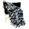 Plutus Black White Zebra Faux Fur Luxury Throw Blanket, 60"x96"