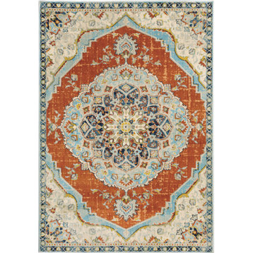 Oriental Weavers XANAD 1332Q 9'10"x12'10" Orange Rug