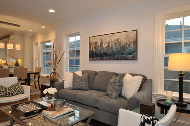 Transitional living room photo in Los Angeles