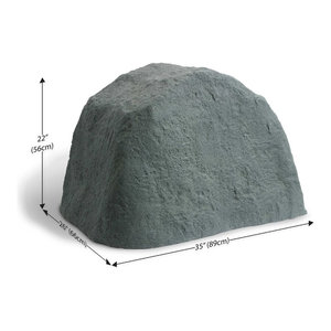 Algreen Rock Cover and Decorative Garden Accent 21.5 x 18 x 16/" Dark Granite