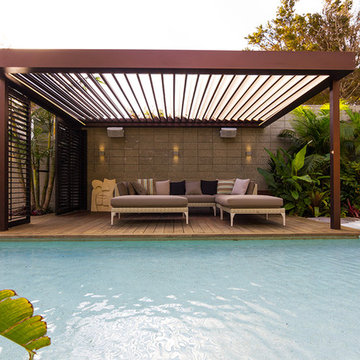 Resort style garden landscape