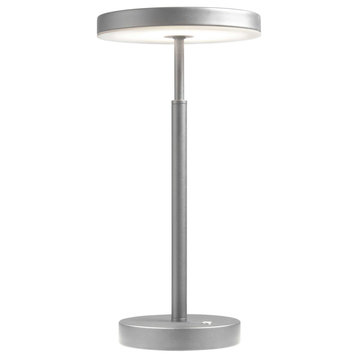 Francine LED Table Lamp, Satin Nickel