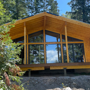 Modern Wood Cabin with Expansive Windows