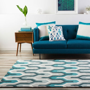Area Rug, Artwork & Pillows