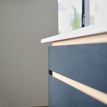 Dark Blue Modern Kitchen