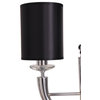 Optima 35" Table Lamp, Chrome With Black Shades