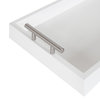 Lipton Narrow Rectangle Wood Accent Tray, White/Silver 10x24