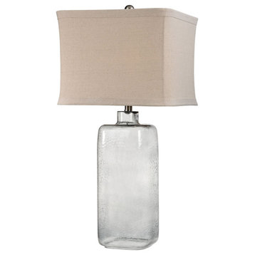 Hammered Glass 1 Light Table Lamp, Incandescent