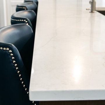 White Kitchen with Decorative Island