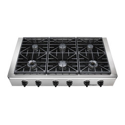 Dacor Discovery 48" Gas Rangetop, Stainless Steel Natural Gas | EG486SCHNG - Cooktops