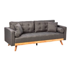 Modern Mid Century Sofa in Dark Grey