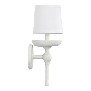 Modern Classic Shape White Plaster Wall Sconce 16 in Updated ...