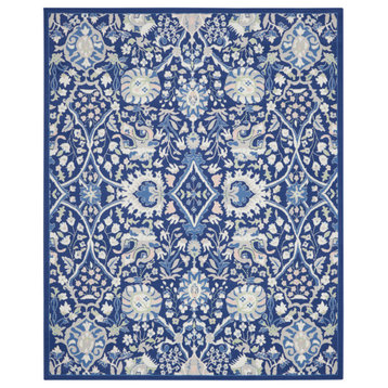 Nourison Whimsicle 7' x 10' Navy Multicolor Farmhouse Indoor Area Rug