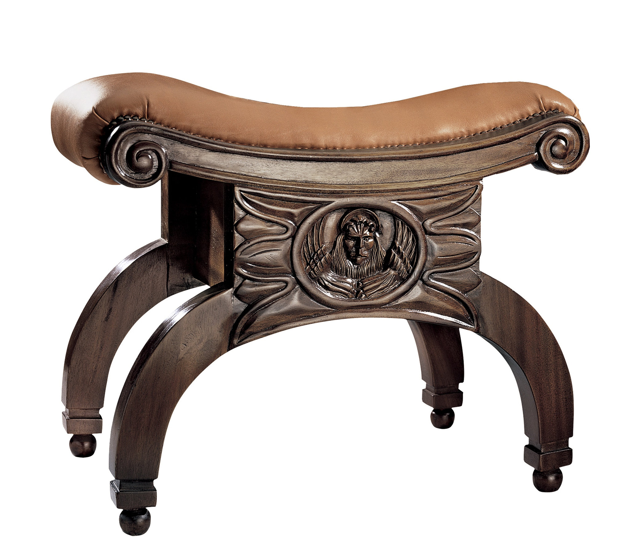 Venetian Leather Taboret - Traditional - Vanity Stools And Benches - by ...
